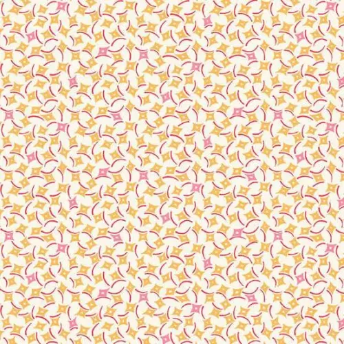 Makower Sweet Things Orange  & Pink Square Print