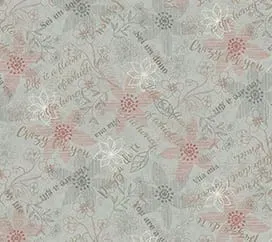 Henry Glass Simply Charming Teal Large Floral Print 