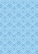 Lewis & Irene Forget Me Not Lane Light Blue Mushroom Print 