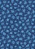 Lewis & Irene Forget Me Not Lane Dark Blue Flower Print
