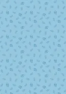 Lewis & Irene Forget Me Not Lane Light Blue Hedgehog Print 