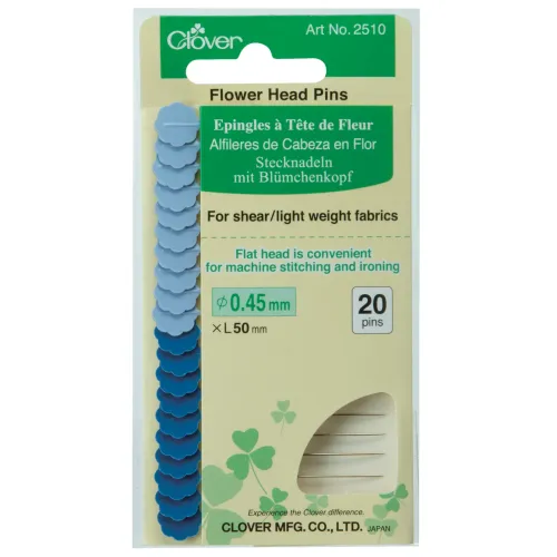 Clover Flower Head Fine Quilting Pins Pack of 20 