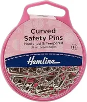 Hemline Curved Safety Pins Quilting Pins Pack of 60 