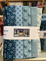 Cozy House Blues 6 Fat Quarter Bundle Pack 