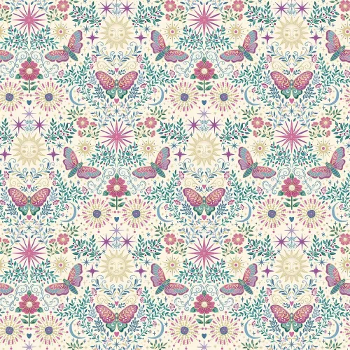 Luna Cream Night Garden 1/2 Metre 