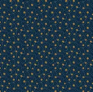 Indigo Cheddar Navy Blue Swirl 1/2 Metre 