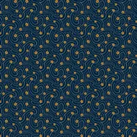 Indigo Cheddar Navy Blue Swirl 1/2 Metre 