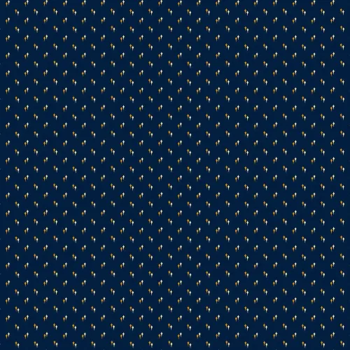 Indigo Cheddar Navy Blue Orange Kites 1/2 Metre 