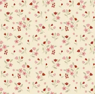 Cozy House Pink Floral Print 1/2 Metre 