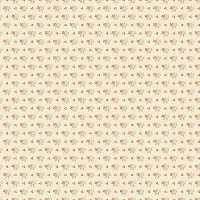 Cozy House Cream Background Pink Sprig 1/2 Metre 