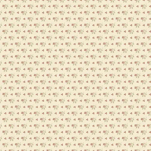 Cozy House Cream Background Pink Sprig 1/2 Metre  