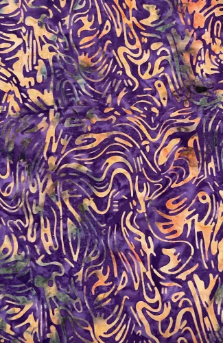 Batik Purple With Orange Stripes Effect 1/2m 