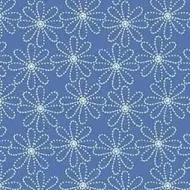 Oriental Blues Needlepoint Flowers 1/2 Metre 