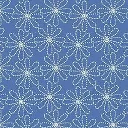 Oriental Blues Needlepoint Flowers 1/2 Metre 