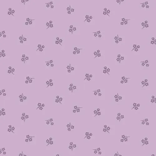 Makower Sweet Things Purple Tone on Tone Flower Sprig Print 